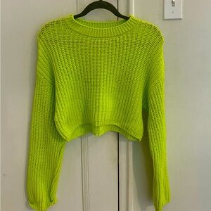 MANGO cropped oversized knit seweater